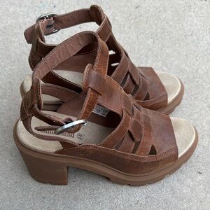 Timberland Women's Brown Leather Sandals Size 7